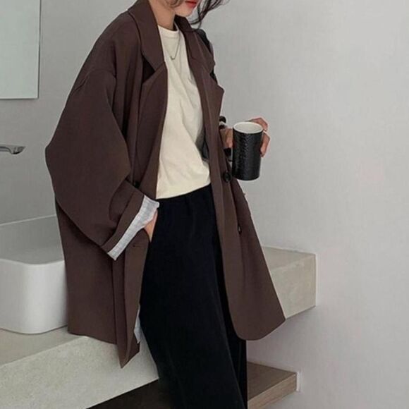 Brown Double Breasted Blazer - Picture 4 of 4